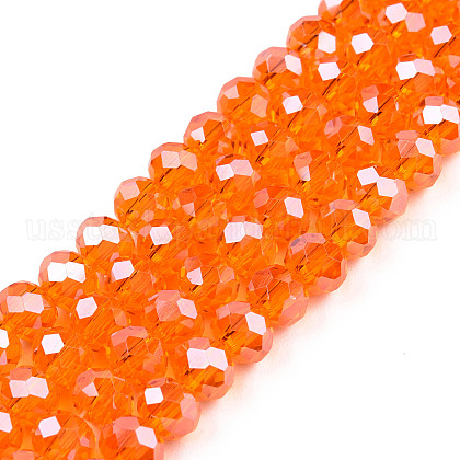Electroplate Glass Beads Strands US-EGLA-A034-T6mm-A23-1