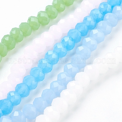 Glass Beads Strands US-GR6mmY-M-1