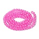 Spray Painted Crackle Glass Beads Strands US-CCG-Q001-8mm-02-2