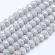 Electroplate Opaque Solid Color Crystal Glass Rondelle Beads Strands US-EGLA-F046A-08AB-2