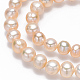 Natural Cultured Freshwater Pearl Beads Strands US-PEAR-R013-07-4