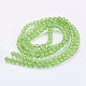 Spray Painted Crackle Glass Beads Strands US-CCG-Q001-6mm-11-2