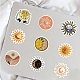Cartoon Sun Moon Plant Paper Stickers Set US-DIY-G066-38-5