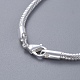 Unisex Brass Snake Chain Bracelets US-BJEW-BB12548-3