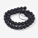 Synthetic Black Stone Beads Strands US-G-C059-10mm-1-2