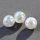 AB Color Transparent Crackle Round Acrylic Beads US-CACR-S006-12-1
