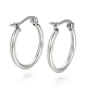 201 Stainless Steel Hoop Earrings US-MAK-R018-20mm-S-1