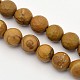 Faceted Round Natural Petrified Wood Beads Strands US-G-E302-080-8mm-1