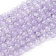 Spray Painted Crackle Glass Beads Strands US-CCG-Q002-6mm-02-1