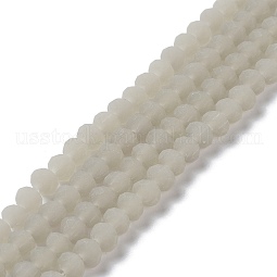 Imitation Jade Solid Color Glass Beads Strands US-EGLA-A034-J8mm-MD10