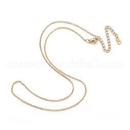 Vacuum Plating 304 Stainless Steel Necklaces US-NJEW-E080-10G