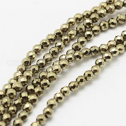 Round Non-magnetic Synthetic Hematite Beads Strands US-G-D617-6mm-27-1