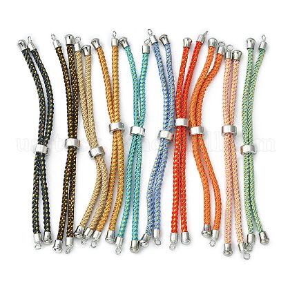 Adjustable Nylon Cord Slider Bracelet Making US-MAK-F026-A-P-1