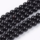 Natural Black Onyx Beads Strands US-G-H1567-6MM-1