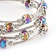 Electroplate Glass Wrap Bracelets US-BJEW-JB04018-03-2