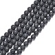 Natural Black Agate Beads Strands US-G-H1617-1