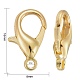 Zinc Alloy Lobster Claw Clasps US-E106-G-4