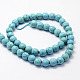 Faceted Synthetical Turquoise Beads Strands US-G-F382-6mm-01-2