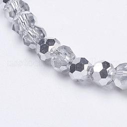 Electroplate Glass Beads Strands US-EGLA-J042-4mm-H02