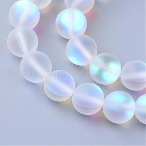 Synthetic Moonstone Beads Strands US-G-R375-8mm-A13