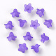 Purple Frosted Transparent Acrylic Flower Beads US-X-PLF018-15-2