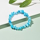 Synthetic Turquoise Chips Beads Stretch Bracelet for Women US-BJEW-AL00003-12-2