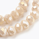 Electroplate Glass Beads Strands US-GLAA-K027-FR-B01-3
