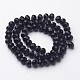 Opaque Solid Color Faceted Glass Beads Strands US-EGLA-J047-8x6mm-07-2