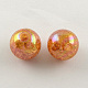 AB Color Transparent Crackle Round Acrylic Beads US-CACR-S006-M-2