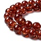 Spray Painted Crackle Glass Beads Strands US-CCG-Q001-8mm-16-3