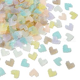200Pcs Gradient Color Rainbow Iridescent Plating Transparent Resin Decoden Cabochons US-RESI-CJ0004-30