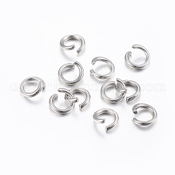 304 Stainless Steel Open Jump Rings US-X-STAS-H437-6x1mm