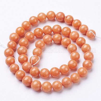 Natural Mashan Jade Round Beads Strands&nbsp;US-X-G-D263-8mm-XS21-3