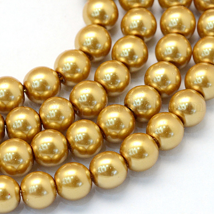 Baking Painted Glass Pearl Bead Strands US-HY-Q003-3mm-08-1
