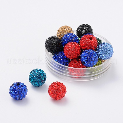 Pave Disco Ball Beads US-RB-S605-M-1