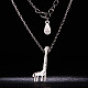 SHEGRACE Cute Design Rhodium Plated 925 Sterling Silver Giraffe Pendant Necklace US-JN239A-3