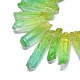 Natural Dyed Quartz Pointed Beads Strands US-G-G791-12-4