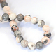 Natural Zebra Jasper Round Bead Strands&nbsp;US-X-G-E334-8mm-11-3
